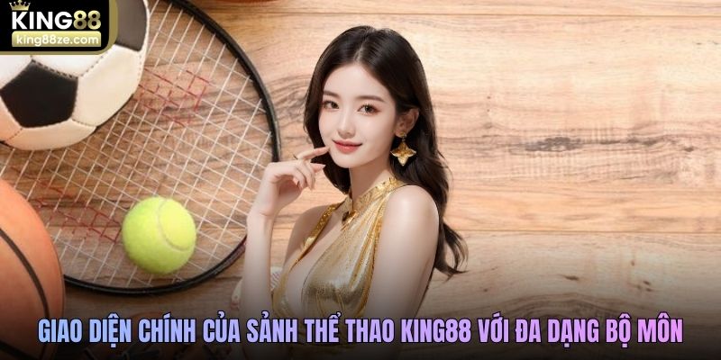 Giao diện chính của sảnh thể thao King88 với đa dạng bộ môn